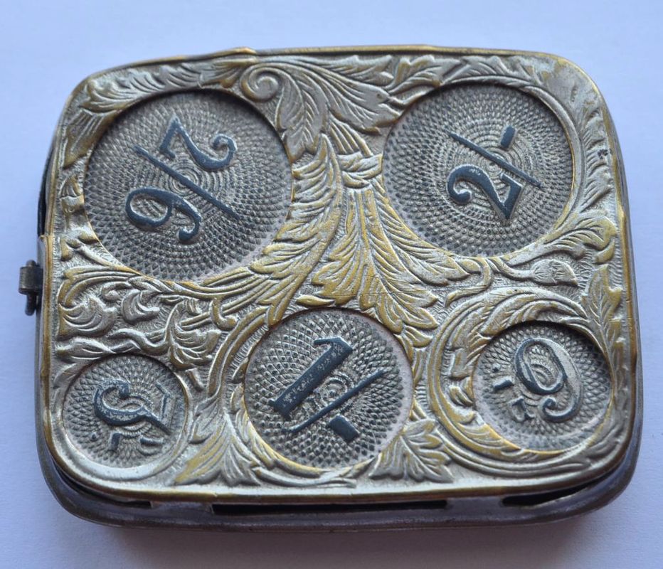 1920s UK Britain Vintage Coin Holder Case SpringLoaded Buttons eBay