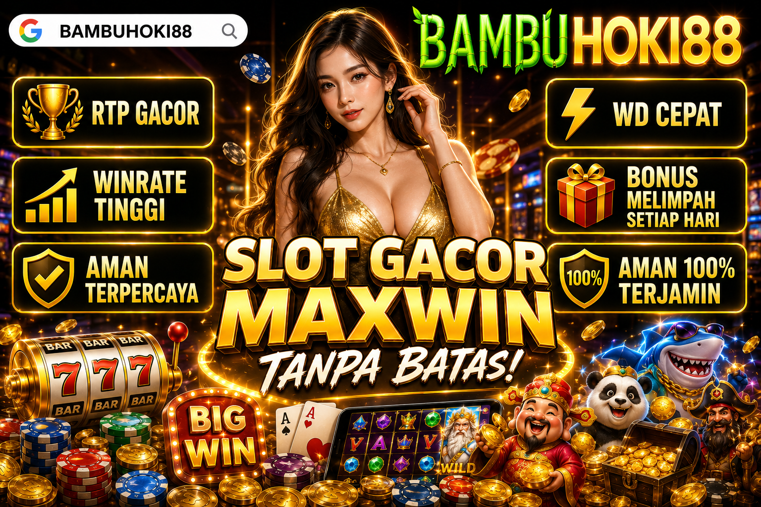 BAMBUHOKI88 : BEST! Bombastis Server Gaming Digital Asik Slot88 Hoki Penuh Performa