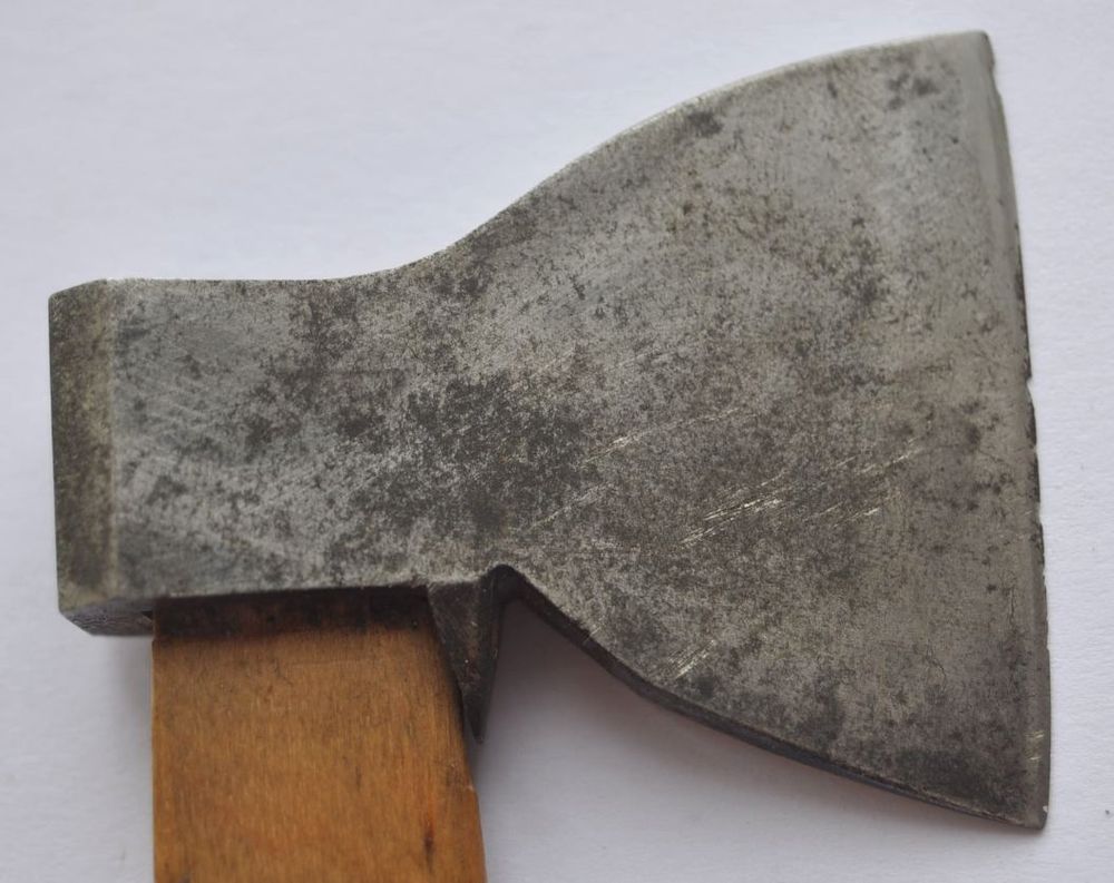 Soviet Russia Old Russian Miniature Small Axe Hatchet on Wooden Handle