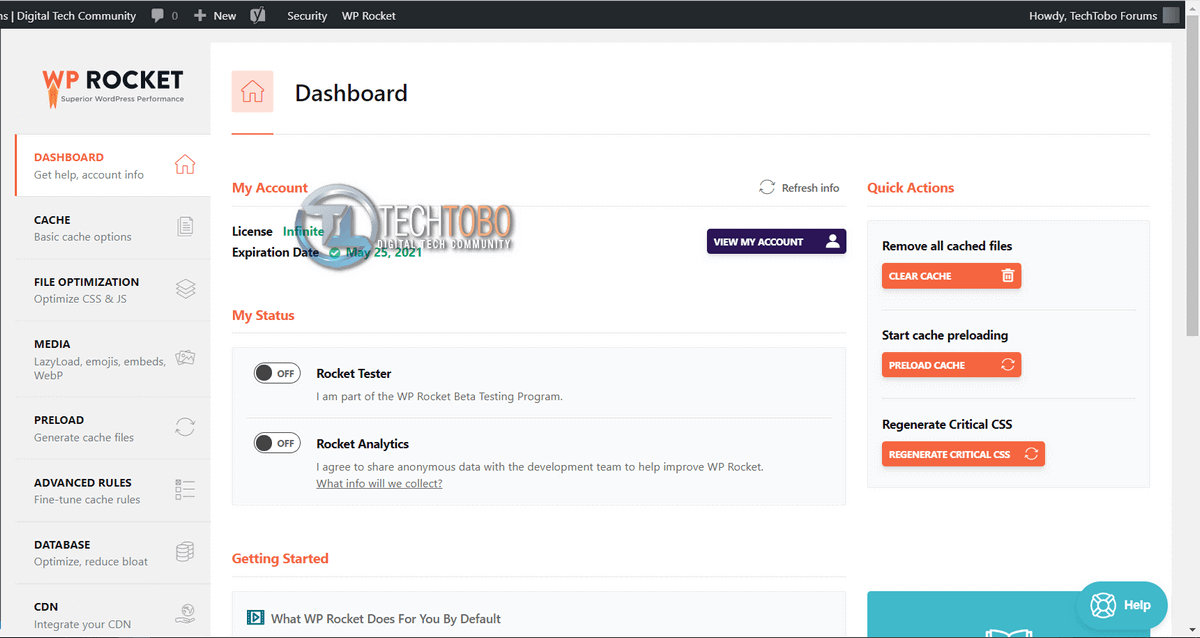 WP_Rocket_Dashboard.png