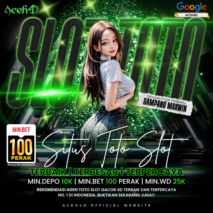 ACEH4D 🎰 Bandar Togel Toto 4D & Slot Terpercaya | Jackpot Terbesar!