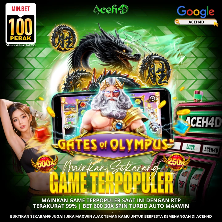 Aceh4d Situs Populer Dengan Rtp Akurat 99% Dengan Bet 400 Pasti Maxwin