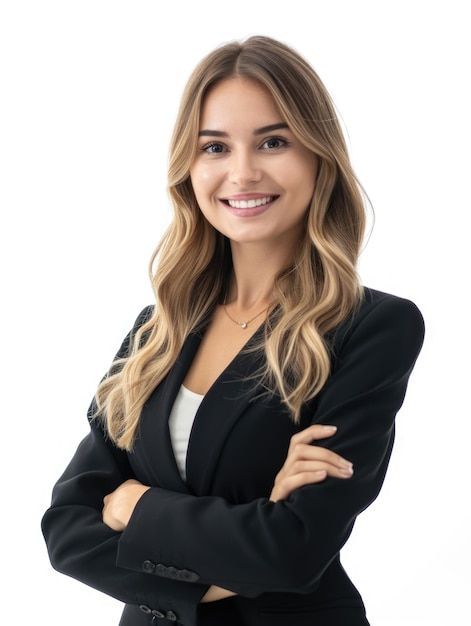 30s_businesswoman_in_white_background___