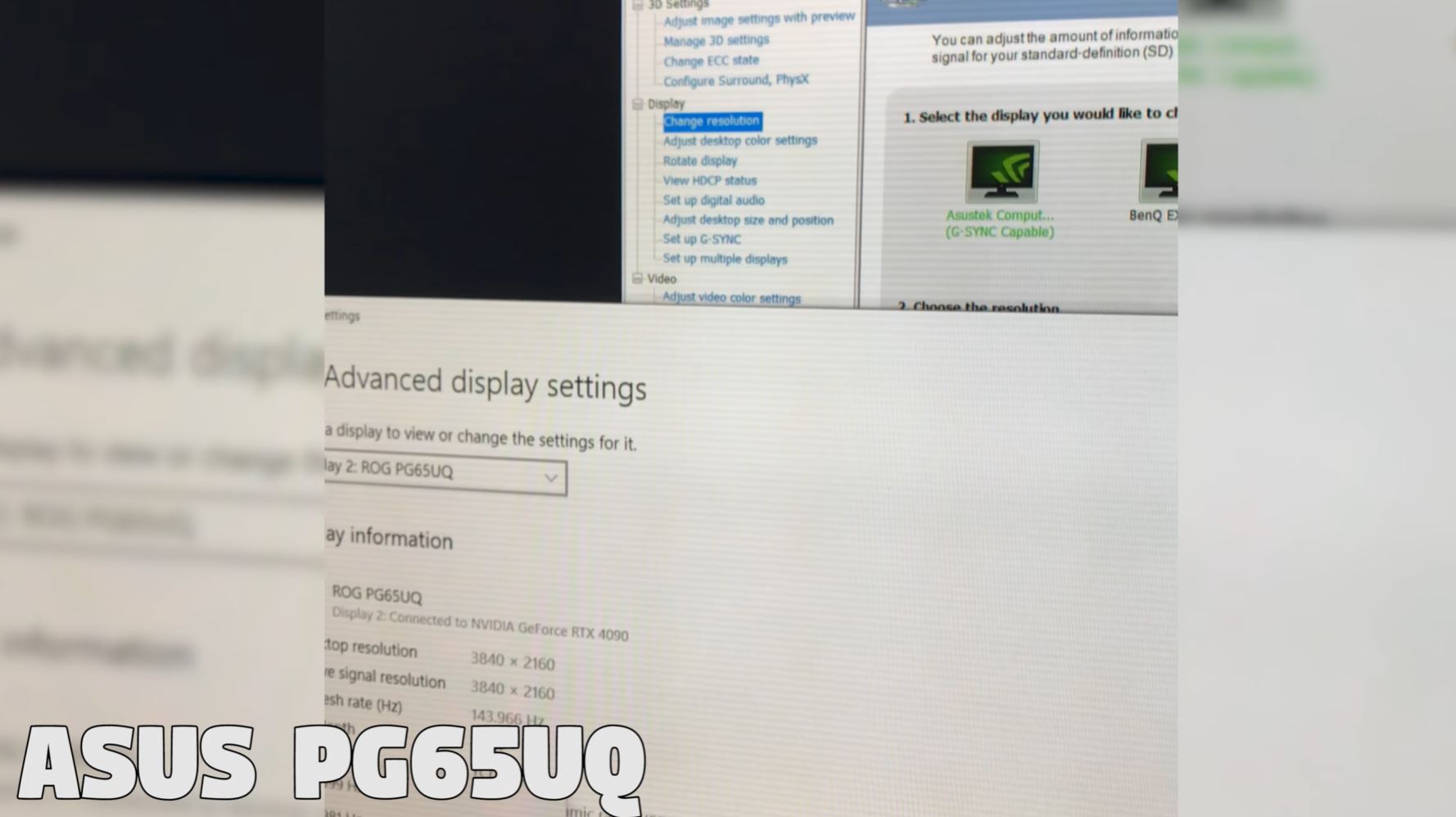 65" ASUS PG65UQ 4k 144Hz MONITOR !!! VIGANE !!!