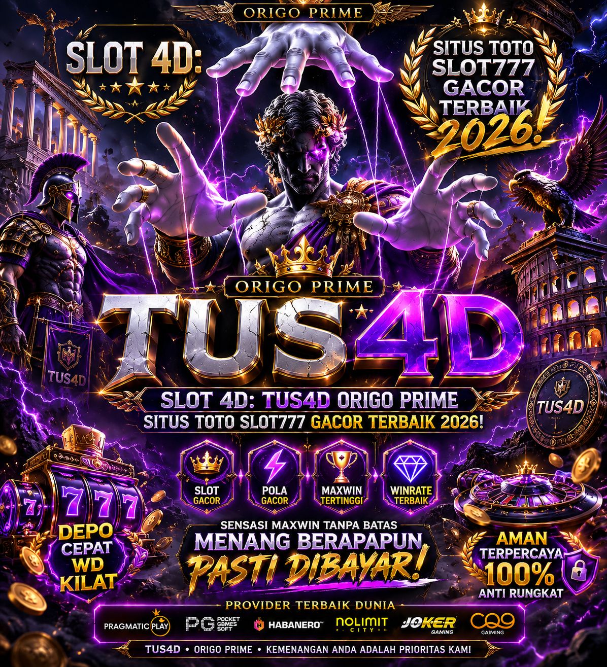 SLOT 4D: TUS4D Origo Prime Situs Toto Slot777 Gacor Terbaik 2026!