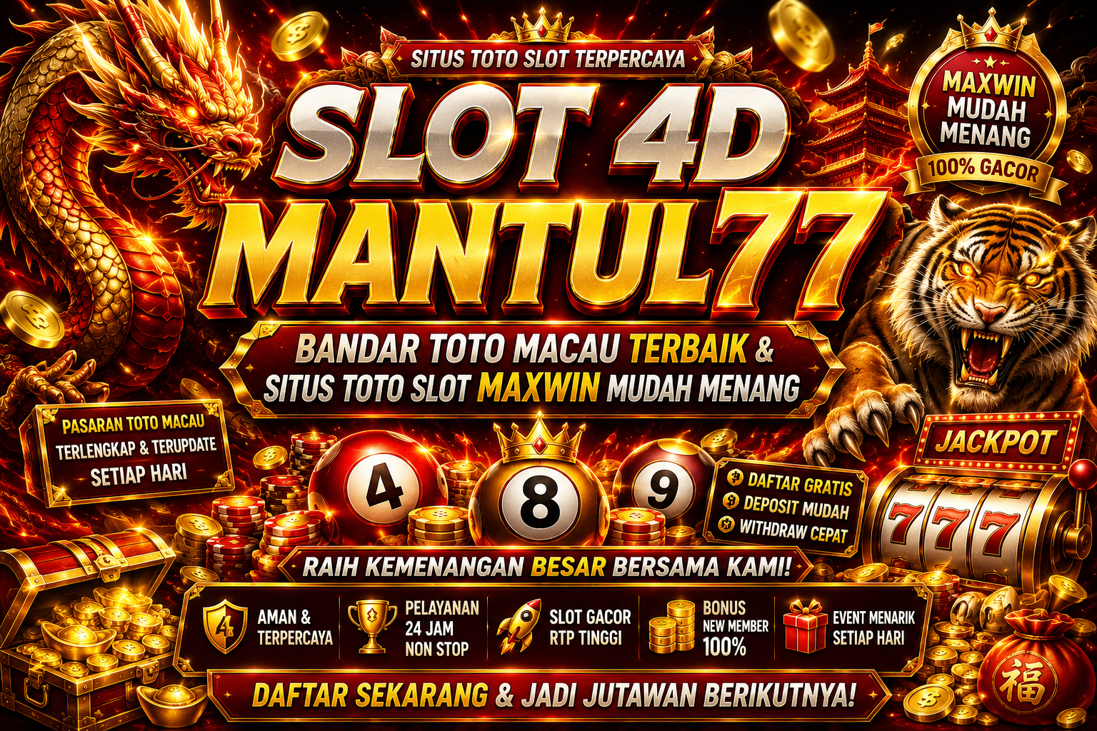 SLOT 4D MANTUL77 - Bandar Toto Macau Terbaik & Situs Toto Slot Maxwin Mudah Menang