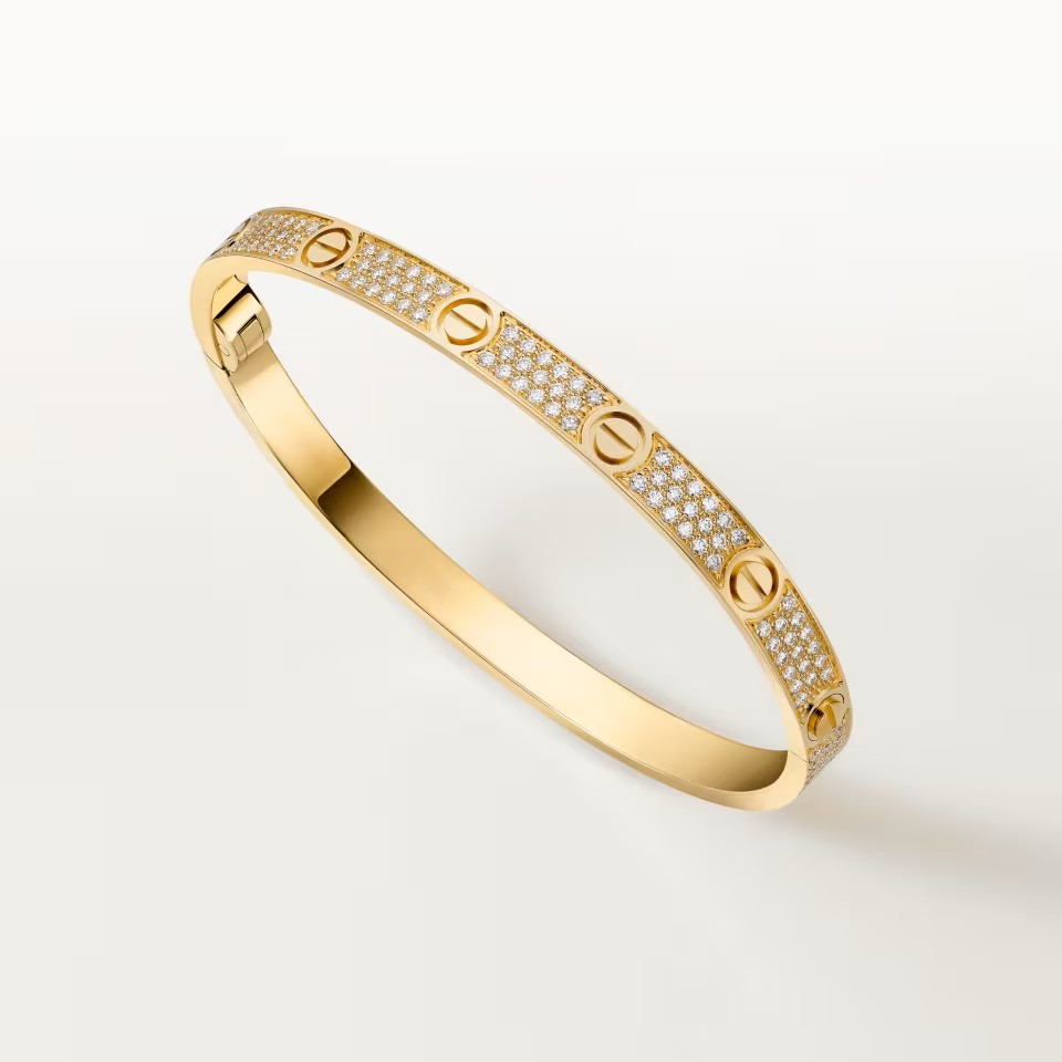 Cartier LOVE Bracelet, Medium Model, Pavé