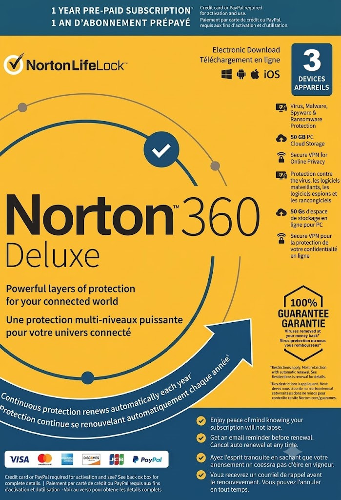 احصل سيريال لمدة عام لبرنامج الحماية Norton 360 Deluxe معه Unlimited VPN