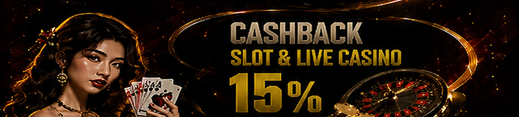 CASHBACK SLOT & LIVE CASINO 15%