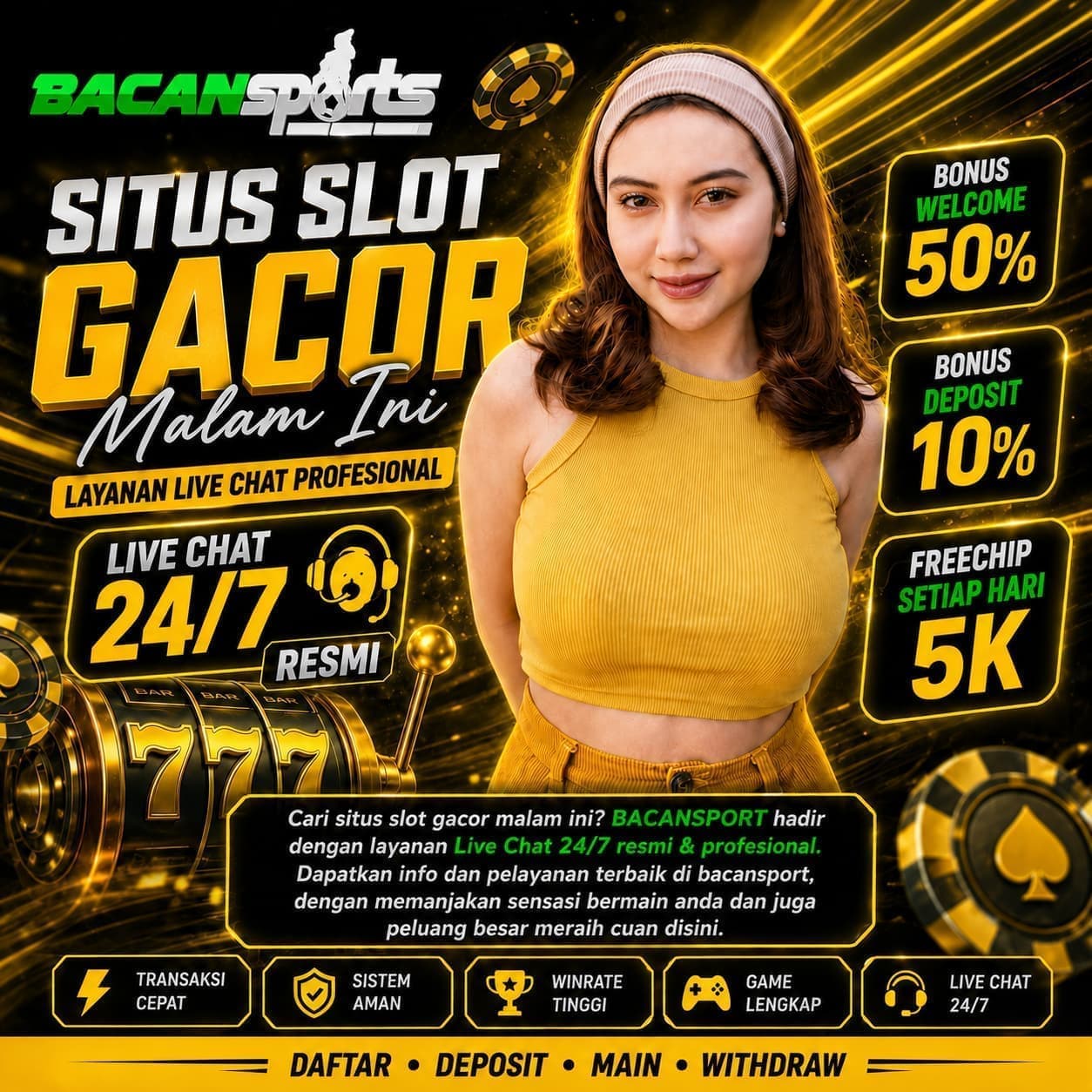 BACANSPORT Situs Slot & Gacor Malam Ini