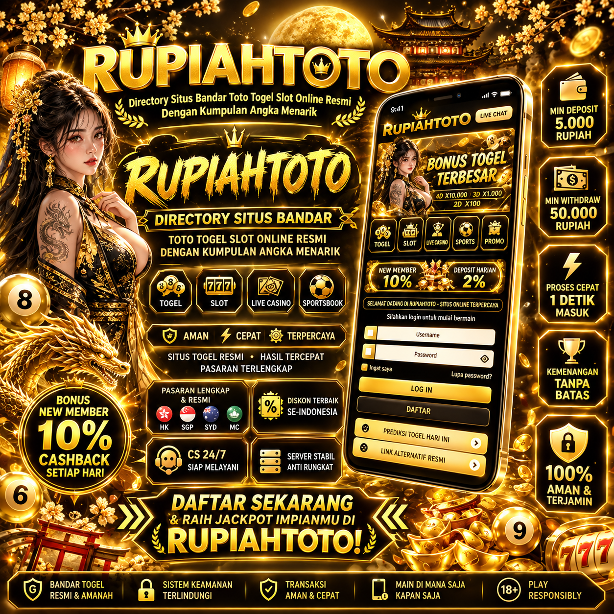 RUPIAHTOTO > Directory Situs Bandar Toto Togel Slot Online Resmi Dengan Kumpulan Angka Menarik