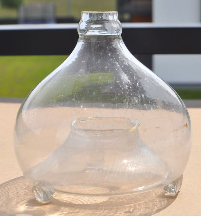 1900s Imperial Russia Russian FLY TRAP Primitive Antique Bottle Good